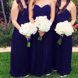 Weddington Way Watters Pine Indigo Crinkle Chiffon Dress, Size 6